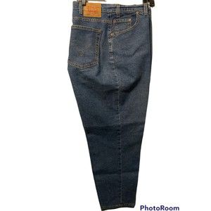 Levi's 550 blue denim classic relax stretch embroidered straight jeans 22WS